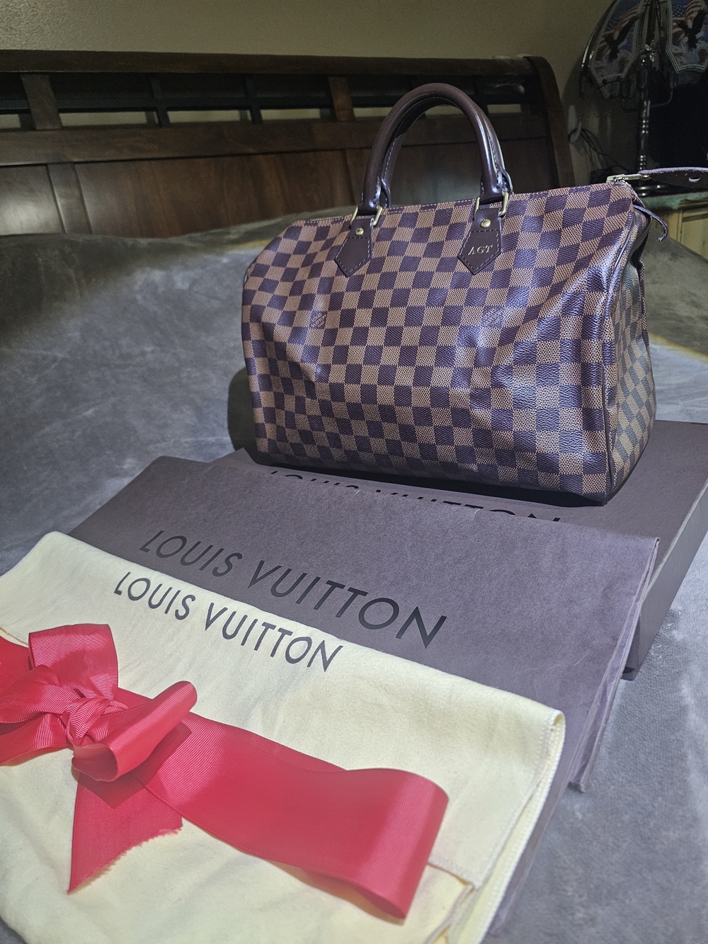 Louis Vuitton Brown Damier Speedy 30 Satchel - Picture 1 of 15